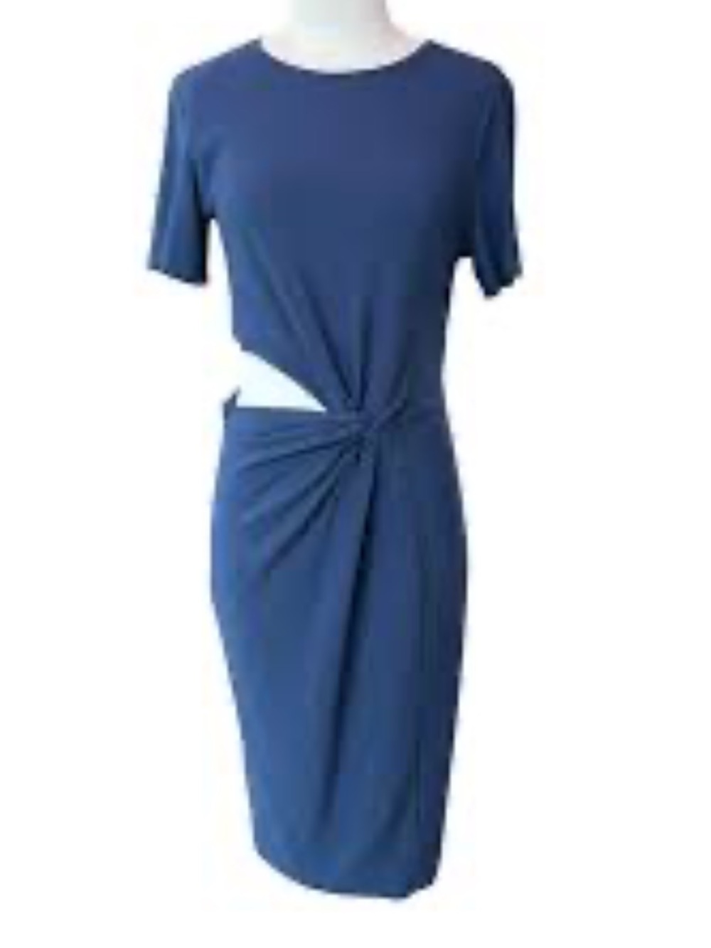 Aritzia Babaton Navy Twist-Knot Cutout Midi Dress 0